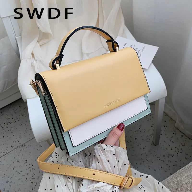 Leather Crossbody Bag for Women - Travel Handbag Shoulder Messenger