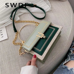 Pu Leather Crossbody Bags For Women Chain Messenger Shoulder Bag