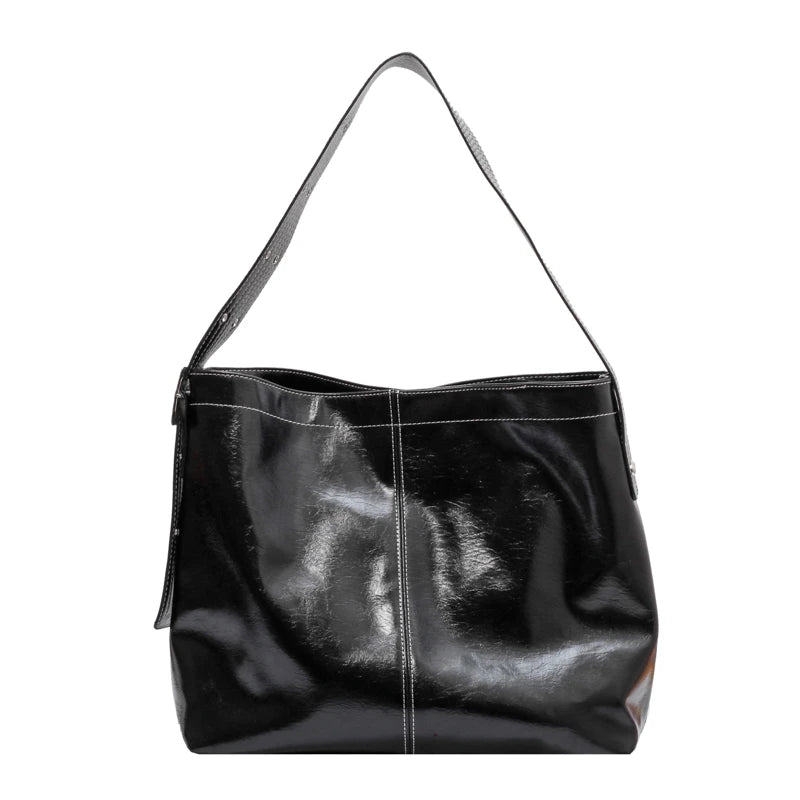 Large Crossbody Bag Vintage Leather High Capacity Hobo Handbag