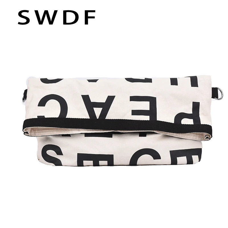 Canvas Large Shoulder Bag for Women Casual Handbags
