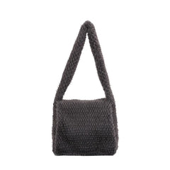 Woman Plush Shoulder Bags Winter Shopping Armpit Bag