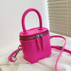 Green PU Leather Crossbody Bag Short Handle for Women