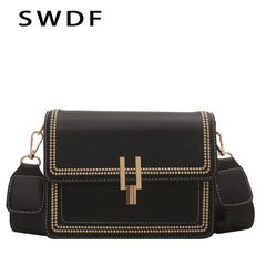 Mini Contrast PU Leather Crossbody Side Bags for Women Handbag