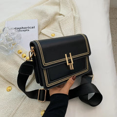 Mini Contrast PU Leather Crossbody Side Bags for Women Handbag