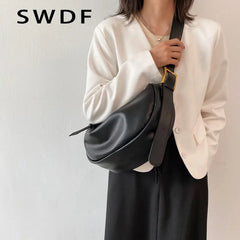 Small Vintage Saddle Bag PU Leather Crossbody Lock Flap Purse Women