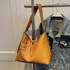 Vintage Women's Tote Bag Soft PU Leather Shoulder Bags Large Capacity