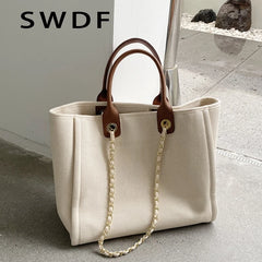 Women Canvas Shoulder Bags Ladies Tote Bags Casual Handbags