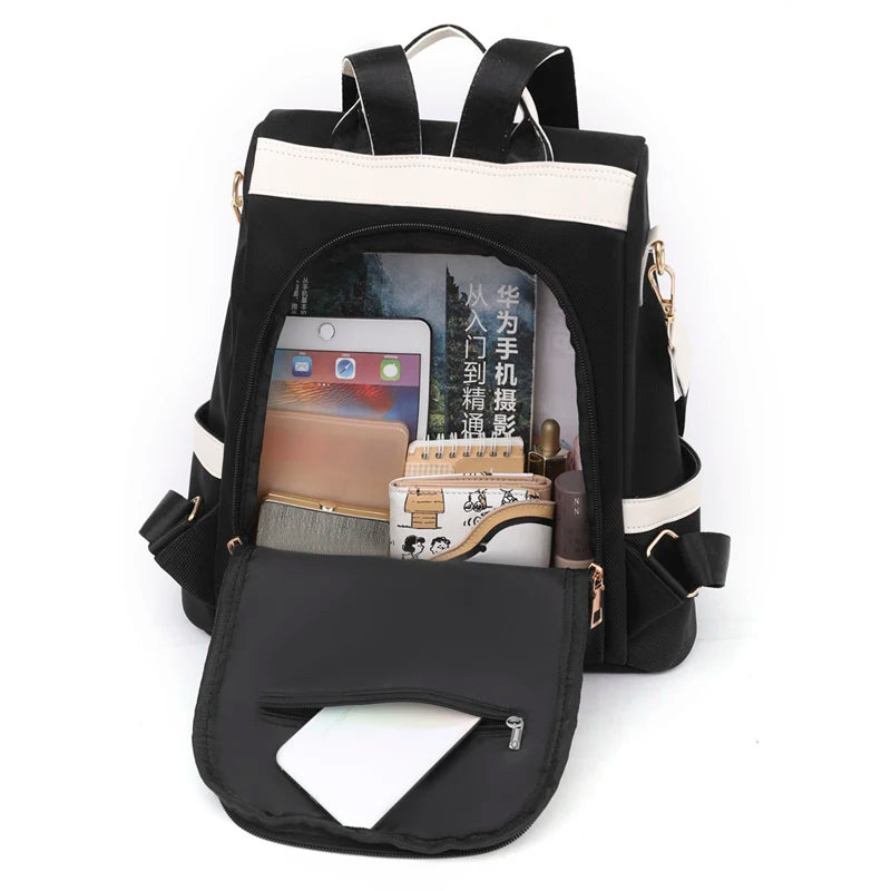 Women Backpack Purse Waterproof Oxford Anti-theft Rucksack
