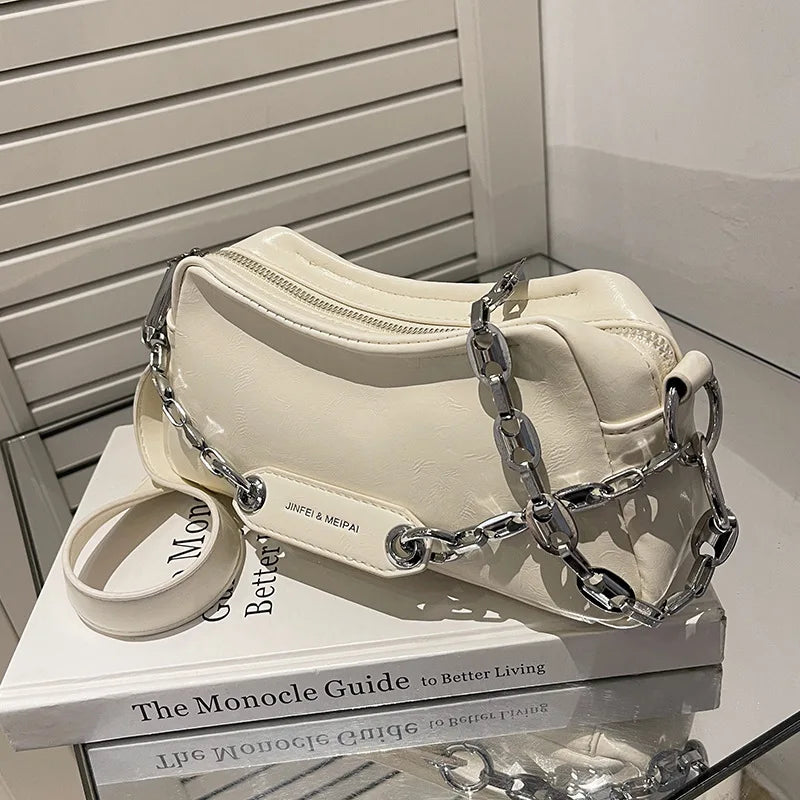 Y2K Stylish Retro Chain Messenger Shoulder Bag for Women