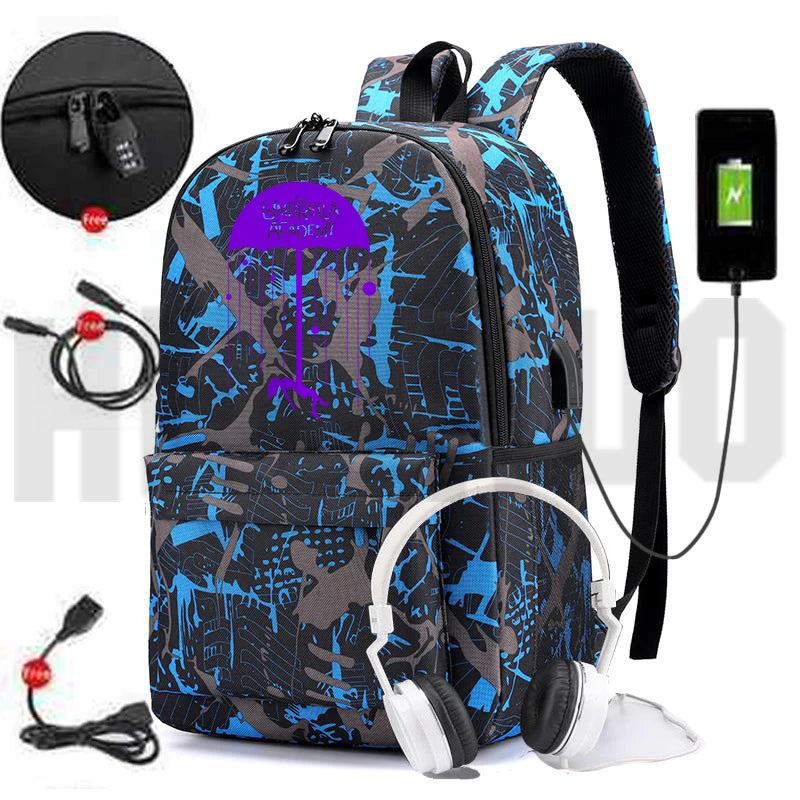 The Umbrella Academy Backpack USB Charging Bag Softback