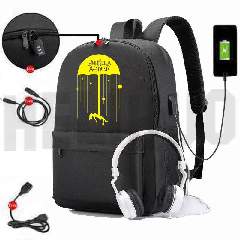 The Umbrella Academy Backpack USB Charging Bag Softback