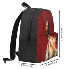 Sacred Heart Of Jesus Backpack Retro Male School Bag