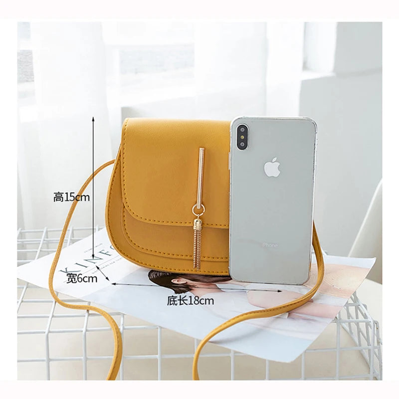 Small PU Leather Crossbody Shoulder Chest Bag for Women
