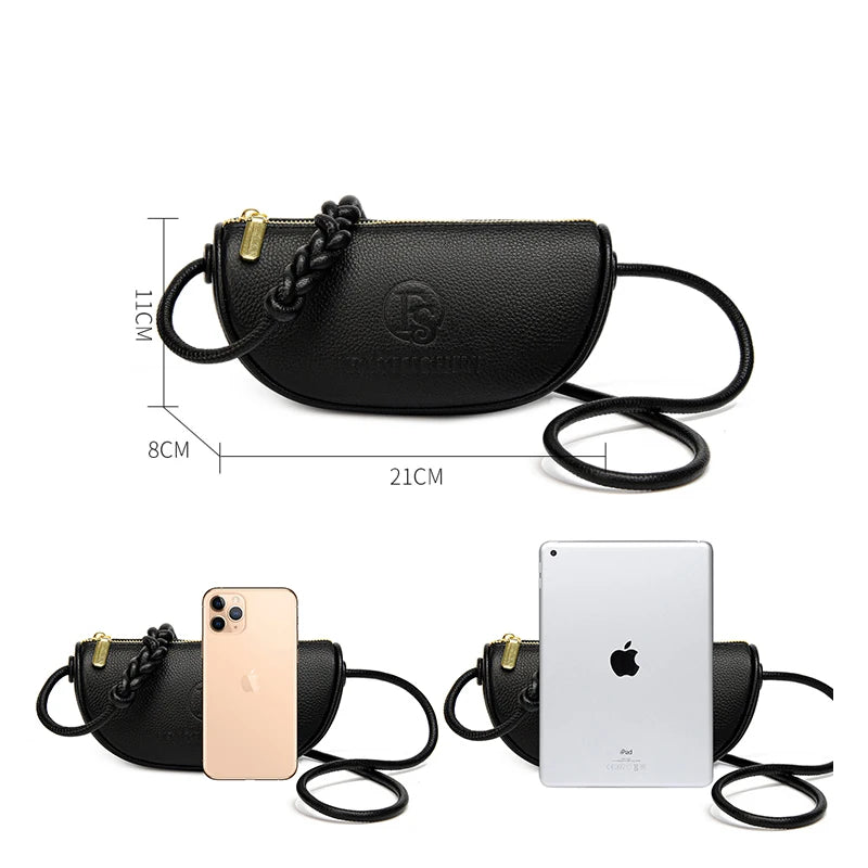 Women's Cowhide Leather Shoulder Bag Handbag