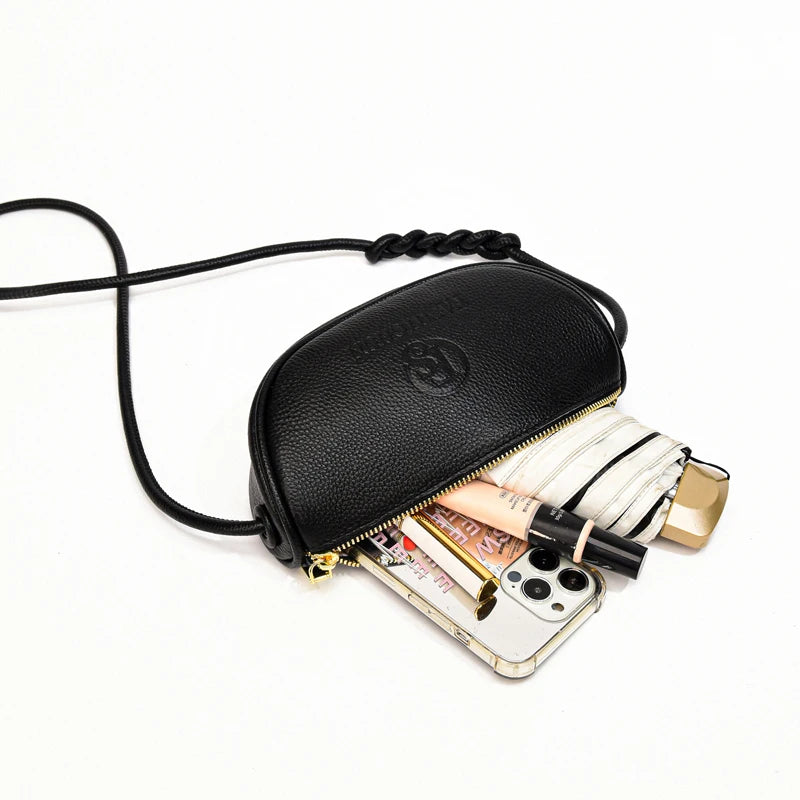 Women's Cowhide Leather Shoulder Bag Handbag