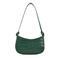 Women's Stone Pattern Saddle Bags PU Leather Handbags Purses