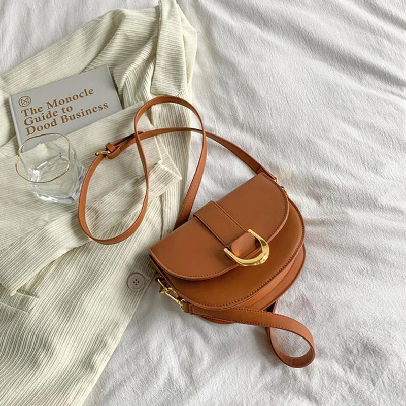 Vintage Crossbody Bag Soft PU Leather Shoulder Handbag Purse