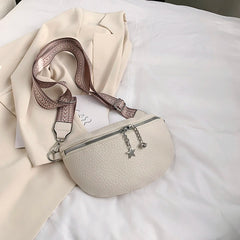 Women's Saddle Shoulder Bag Crossbody Chest Bag PU Leather Fanny Pack