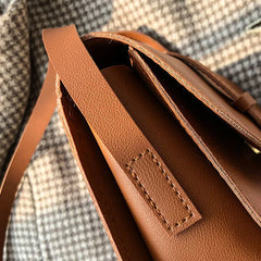 Saddle Shoulder Bags Women Solid Basic PU Leather Handbags