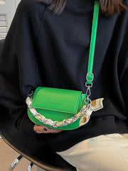 Saddle Shoulder Bag Women Top Handle Solid Crossbody Handbag