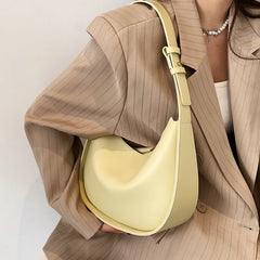Women's Crossbody Shoulder Bag Solid PU Leather Handbag