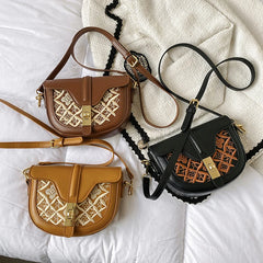 Small Vintage Leather Shoulder Bag Crossbody Bag