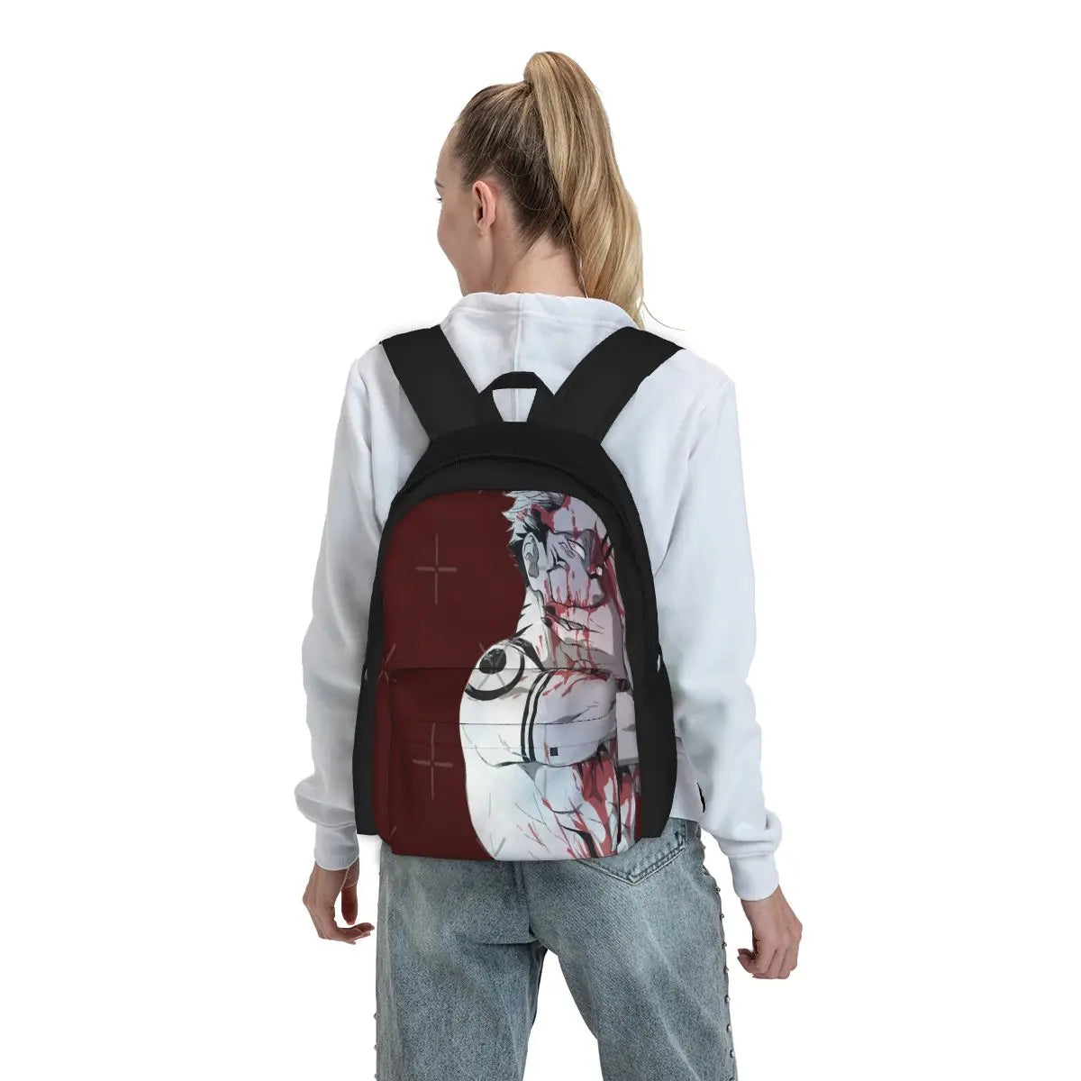 Sakuna - Jujutsu Kaisen V11 Backpacks Men's and Women's Retro Travel Backpack