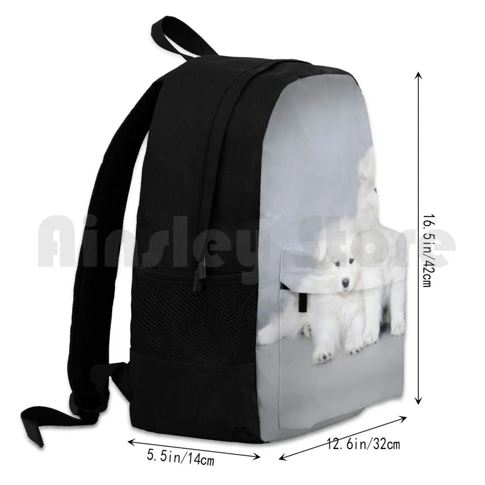 Samoyed Puppies Hiking Backpack Waterproof Camping