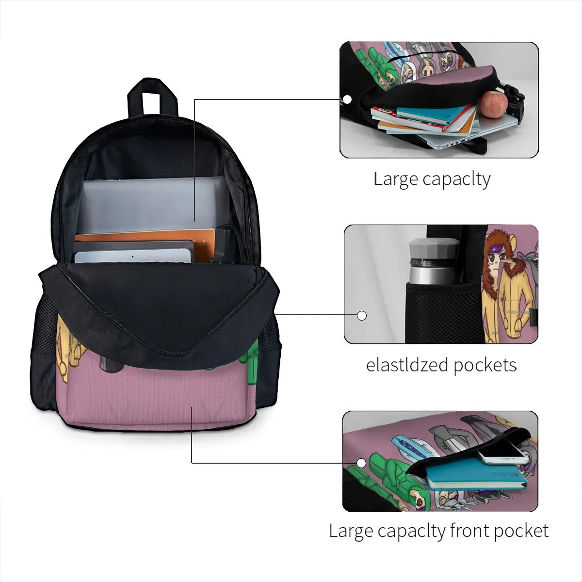 Sanders Sides Onesies - Core 4 Deceit Backpacks Men's Backpacks Bags