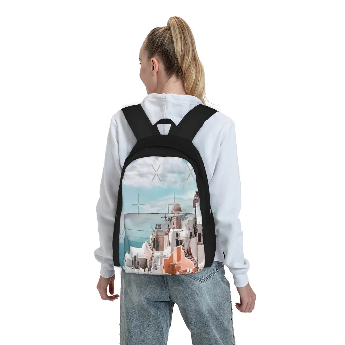 Santorini Oia Greece Backpacks Men's Backpacks Bags