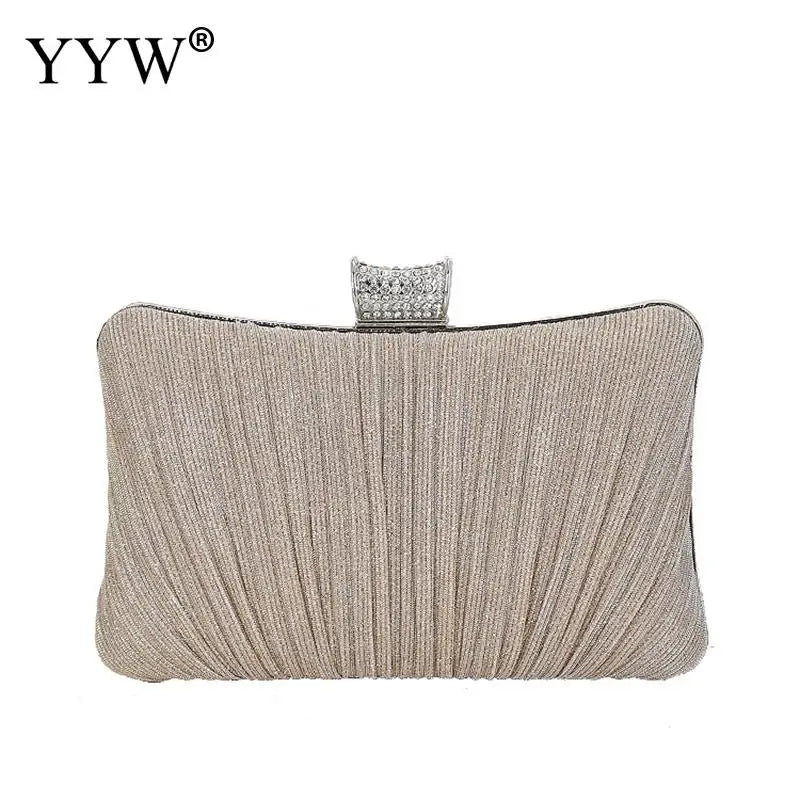 Satin Box Handbag Chain Shoulder Bags Party Clutch Purse Underarm Handbgs