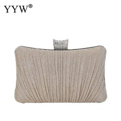 Satin Box Handbag Chain Shoulder Bags Party Clutch Purse Underarm Handbgs