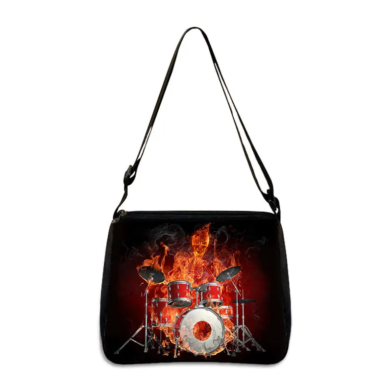 Saxophone Musical Instrument Print Handbag Style Underarm Bag
