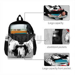 Schnauzer Nerd Backpack Waterproof Camping Travel