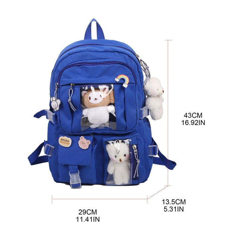 School Backpack Laptop Backpacks Student Bookbag Nylon Casual Travel Bags