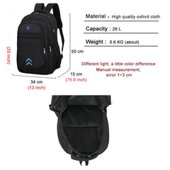 Durable Oxford Cloth School Backpack for Men