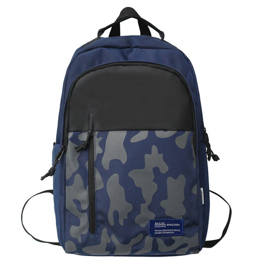 Casual Nylon Waterproof School Backpack Grey