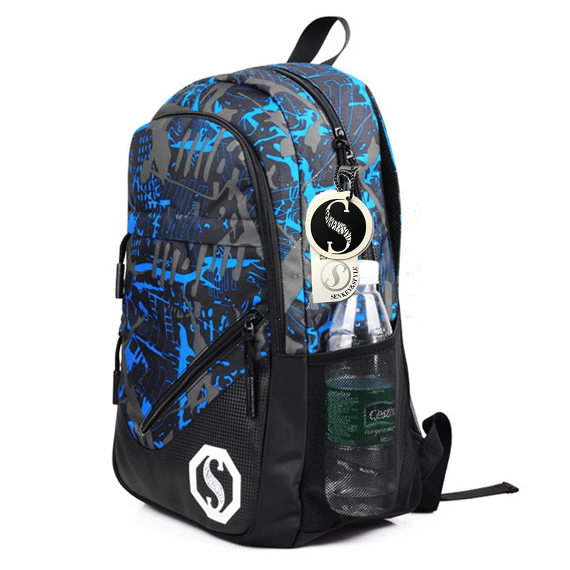 Luminous Zipper School Backpack for Teenagers