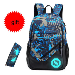 Luminous Zipper School Backpack for Teenagers