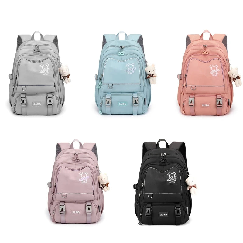Teen Girls School Backpack with Pockets Student Daypack Travel Bag