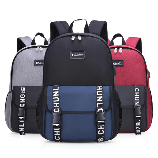 School Backpack With USB Large Capacity Girls School Bags For Teenage Children