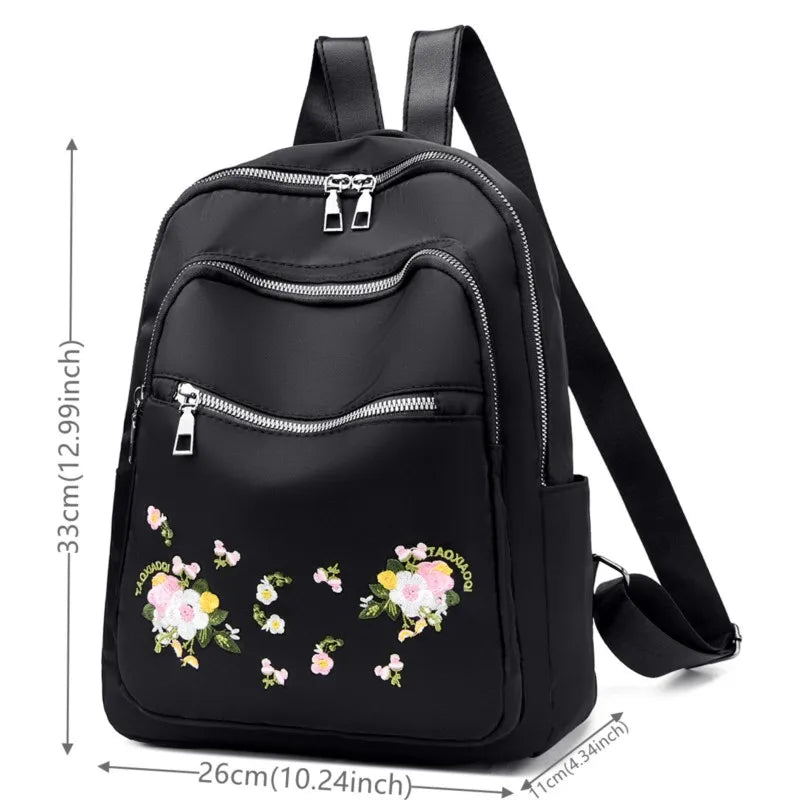 Teenage Girl School Backpack Nylon Waterproof Shoulder Bag Mochila Feminina