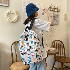 Graffiti Printing Women's Backpack College Student School Bags