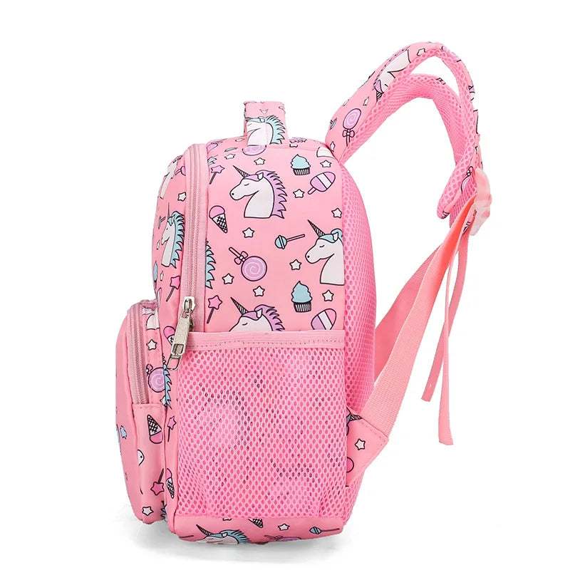 Kids School Bag Backpack Boys Girls 3-12 Years Old Cartoon Book Bag