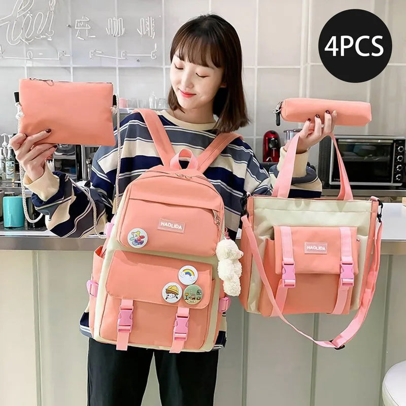 Girls Student Book Bags Large Capacity Teen Girl Schoolbag