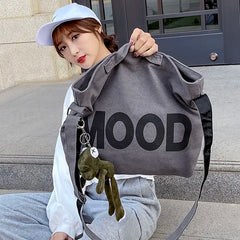 Japanese Style Canvas Messenger Bag Large Capacity School Shoulder Bag