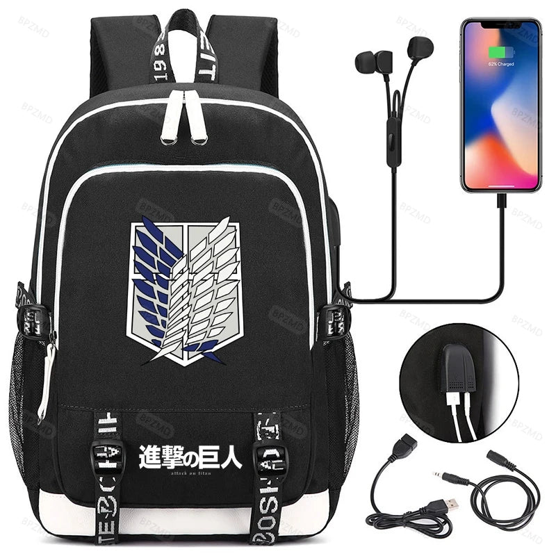 Anime Cosplay Akatsuki Sharingan Student School Shoulder Bag