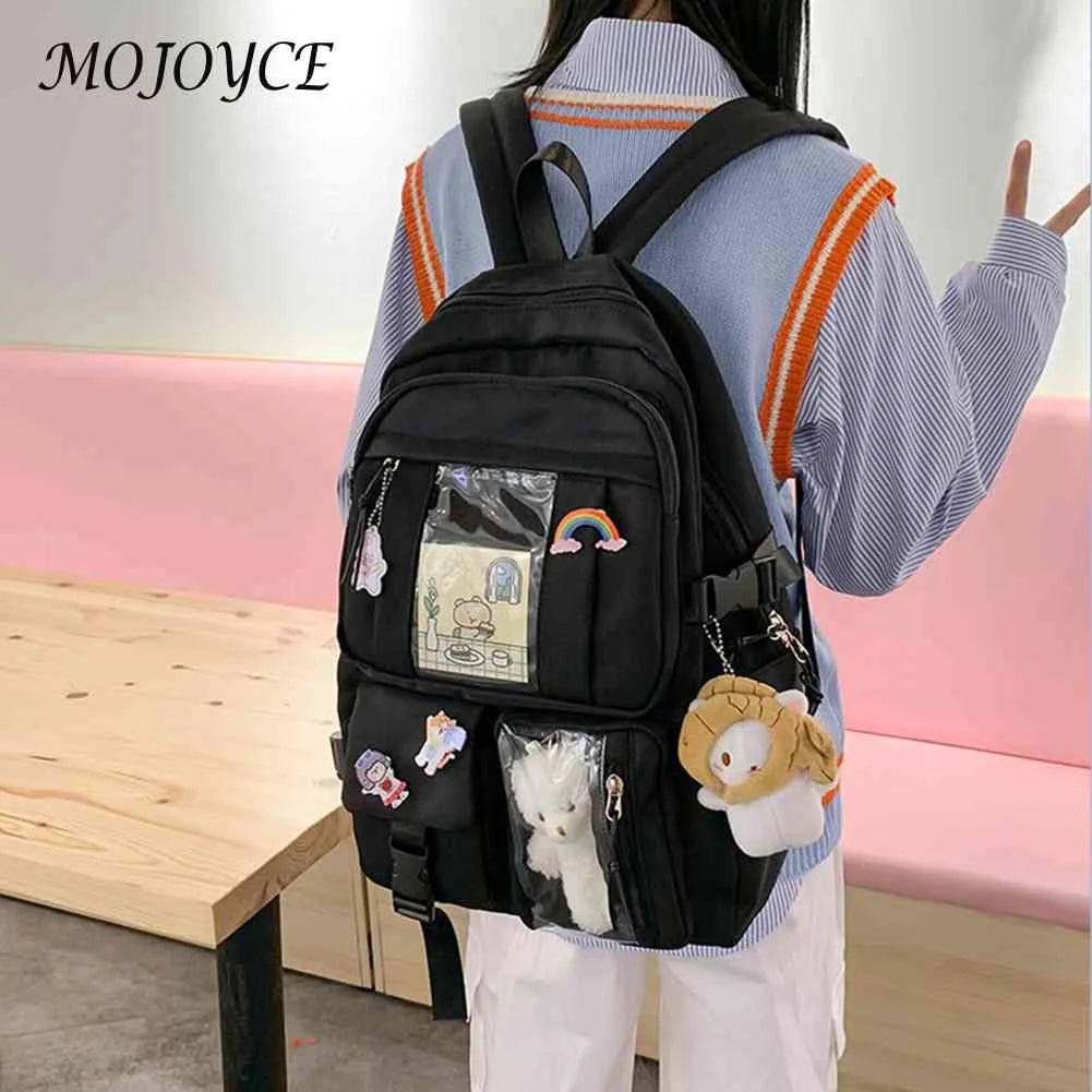 Large Capacity School Bags Zipper Multi-Layer Daypacks