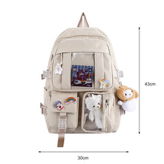 Large Capacity School Bags Zipper Multi-Layer Daypacks
