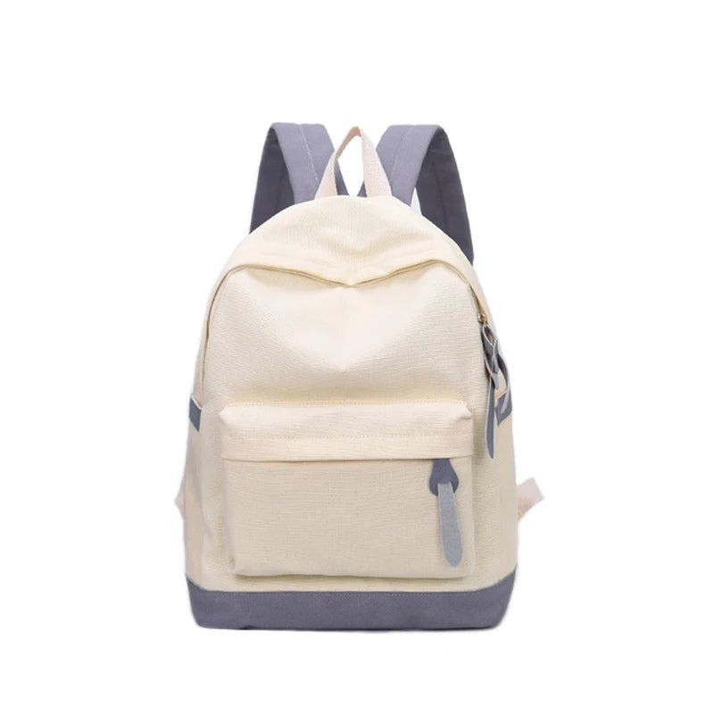 Solid Backpack for Teenage Girls Big Capacity School Backpack